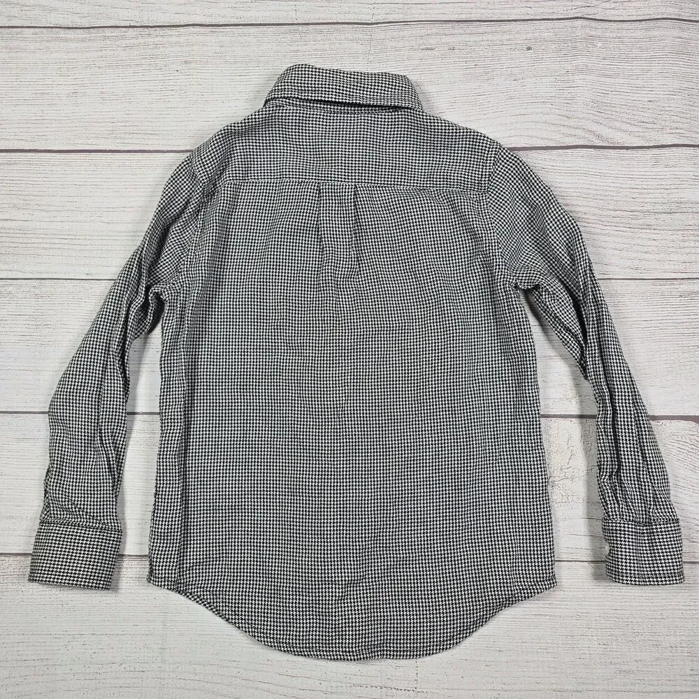Janie & Jack Boy's Button Down Dress Shirt Size 4 Long Sleeve Cotton